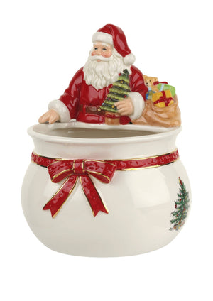 Spode Christmas Tree Santa 7.75 Inch Candy Bowl