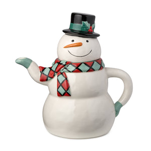 Christmas Whimsy Snowman 3-D Teapot 36 oz.