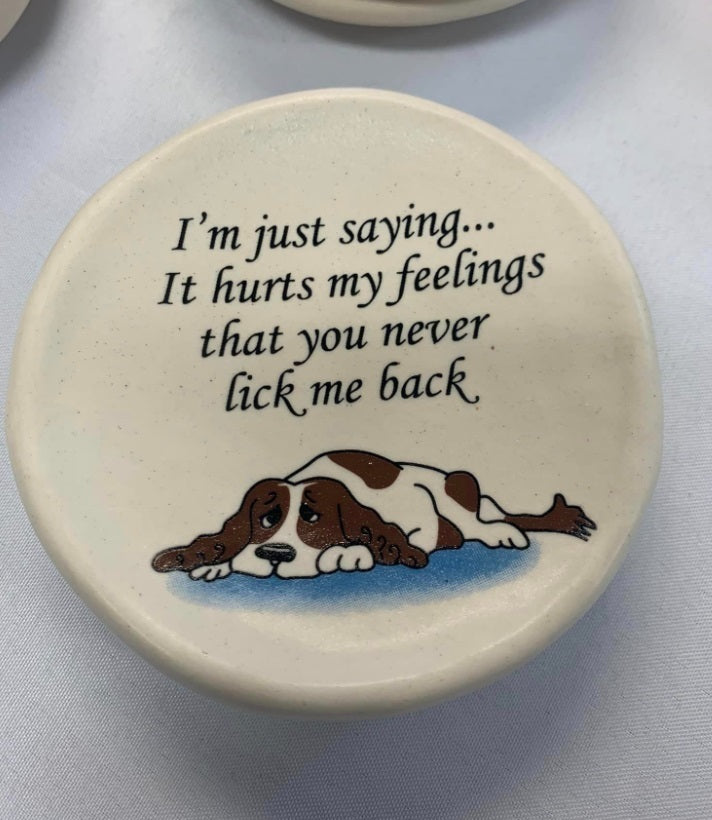 Funny Saying Pet Dish Asst