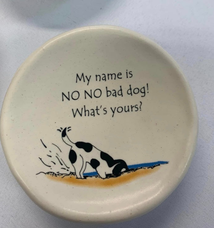 Funny Saying Pet Dish Asst