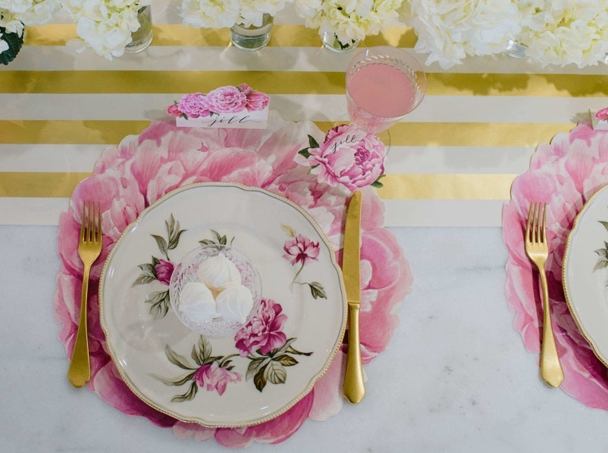 Die Cut Peony Placemat - 12  Sheets