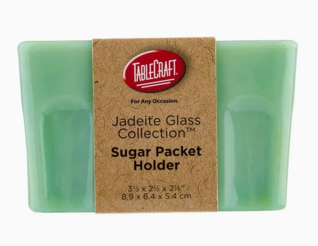 Jadeite Glass Sugar Packet Holder