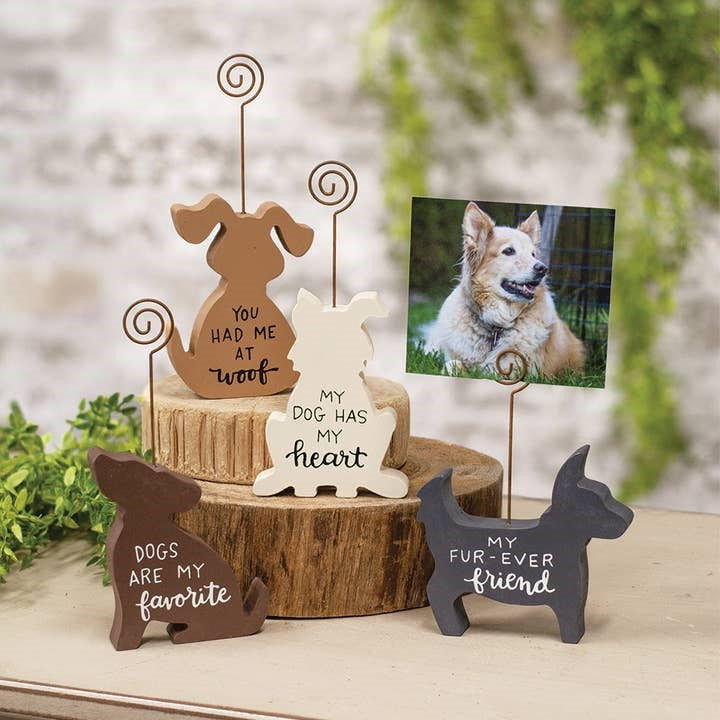 My Dog Has My Heart Photo Holder, 4 Assorted