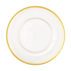 Clear W/gold Rim Charger Top Acrylic Dinner Plate Charger