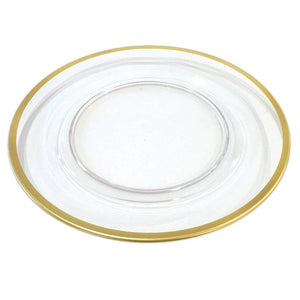 Clear W/gold Rim Charger Top Acrylic Dinner Plate Charger