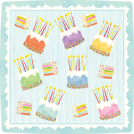 Cake Frosting Salad/dessert Plates Square