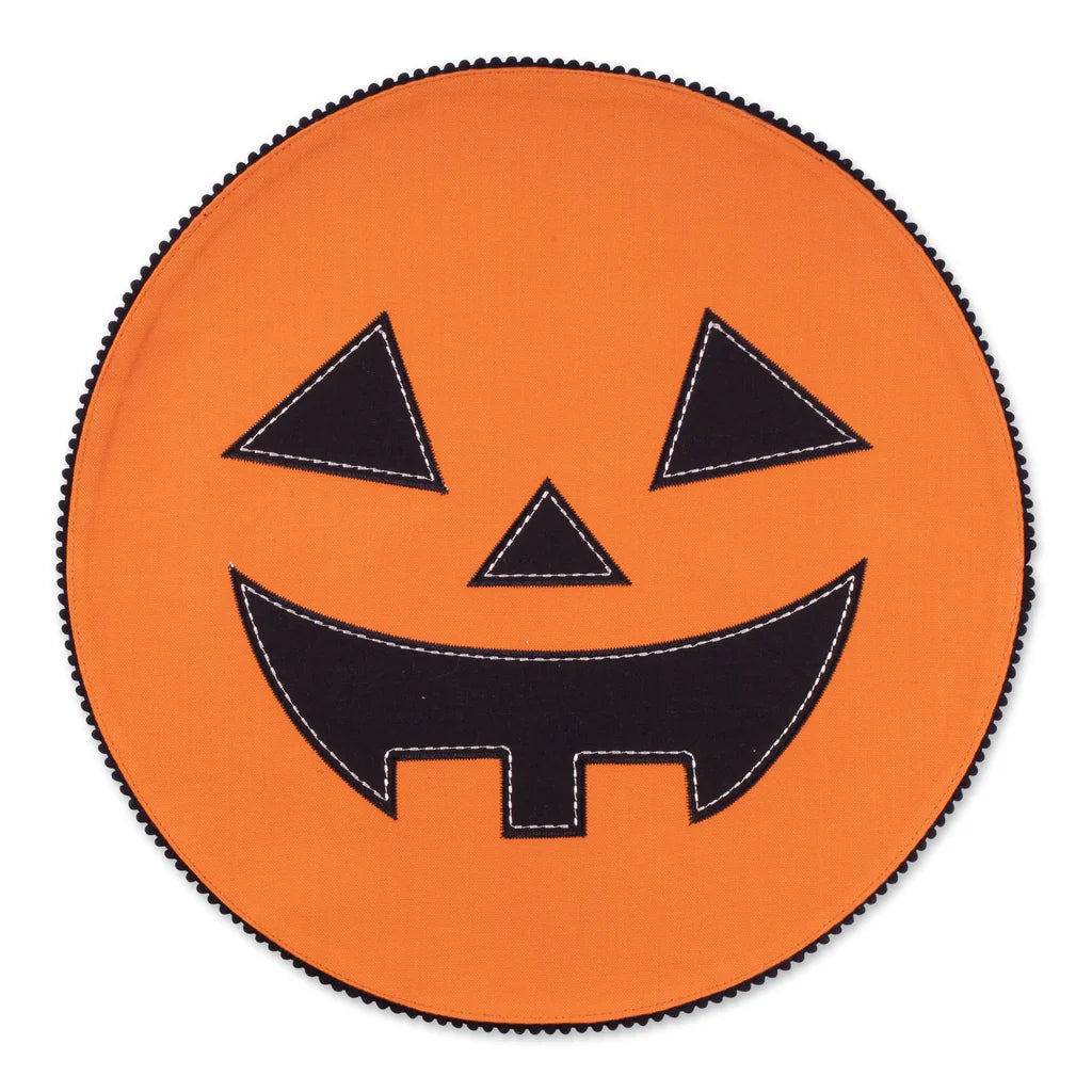 Jack O Lantern Embellished Round Placemat