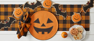 Jack O Lantern Embellished Round Placemat