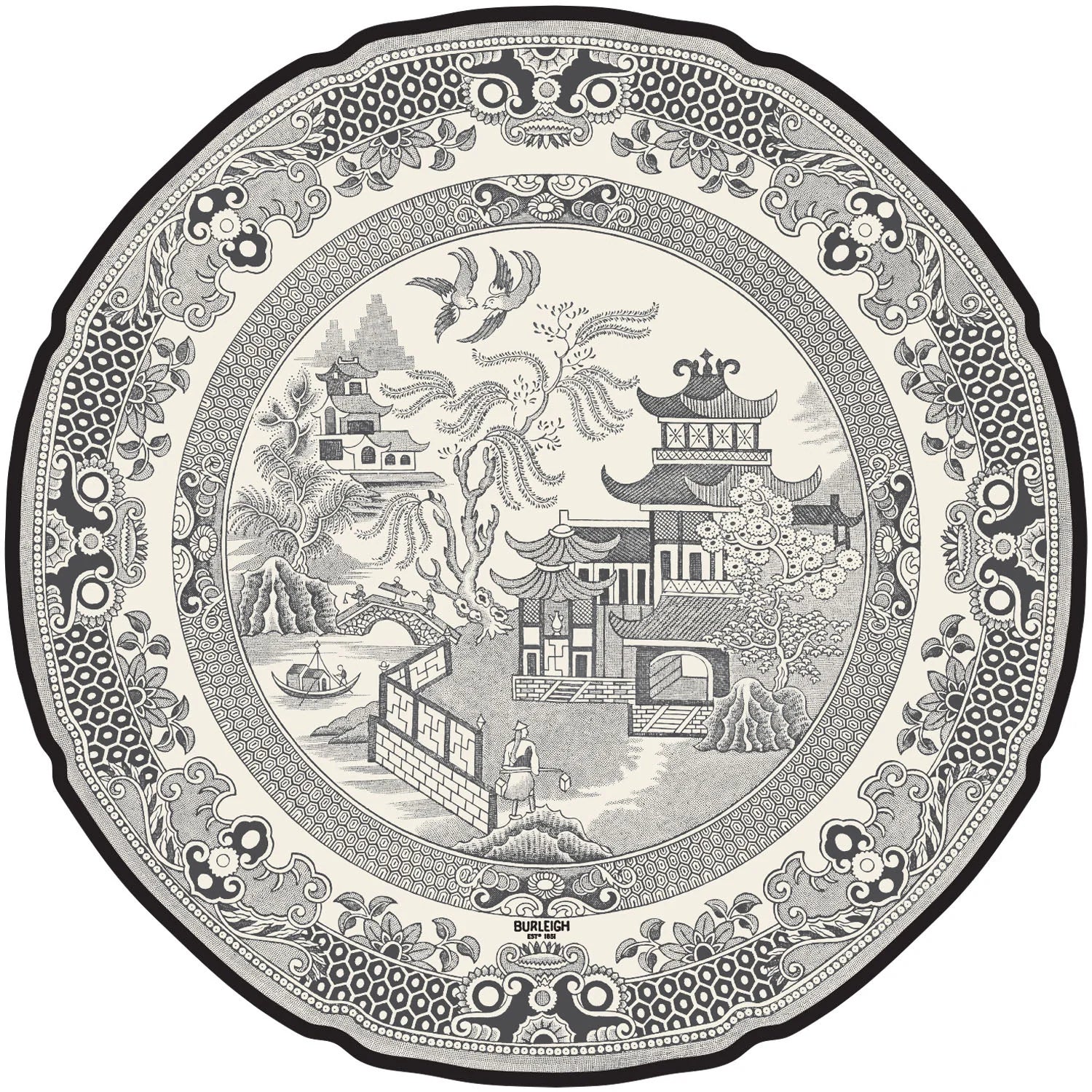 Die Cut Black Willow Plate Placemat -12