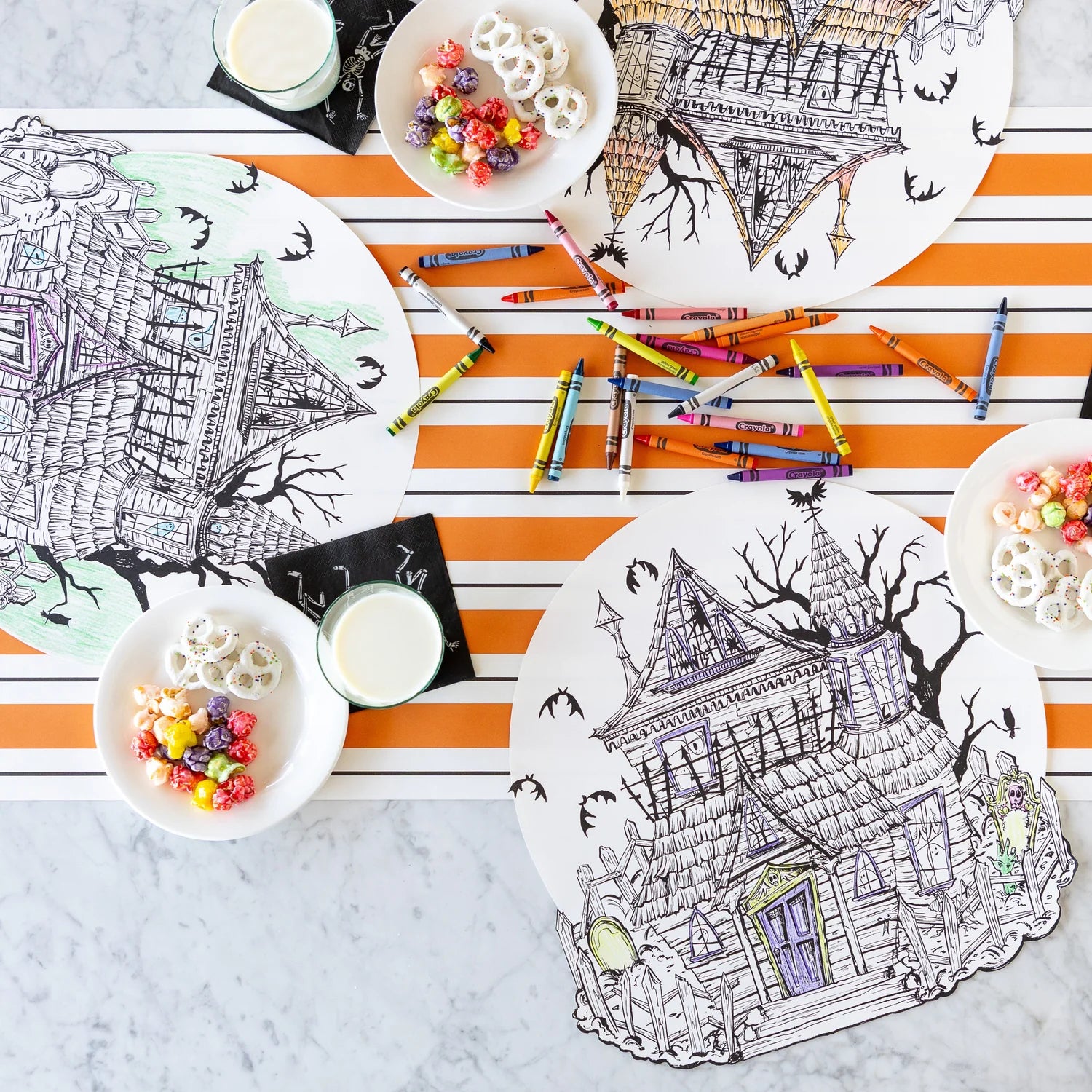 Die cut Coloring Haunted House Placemat