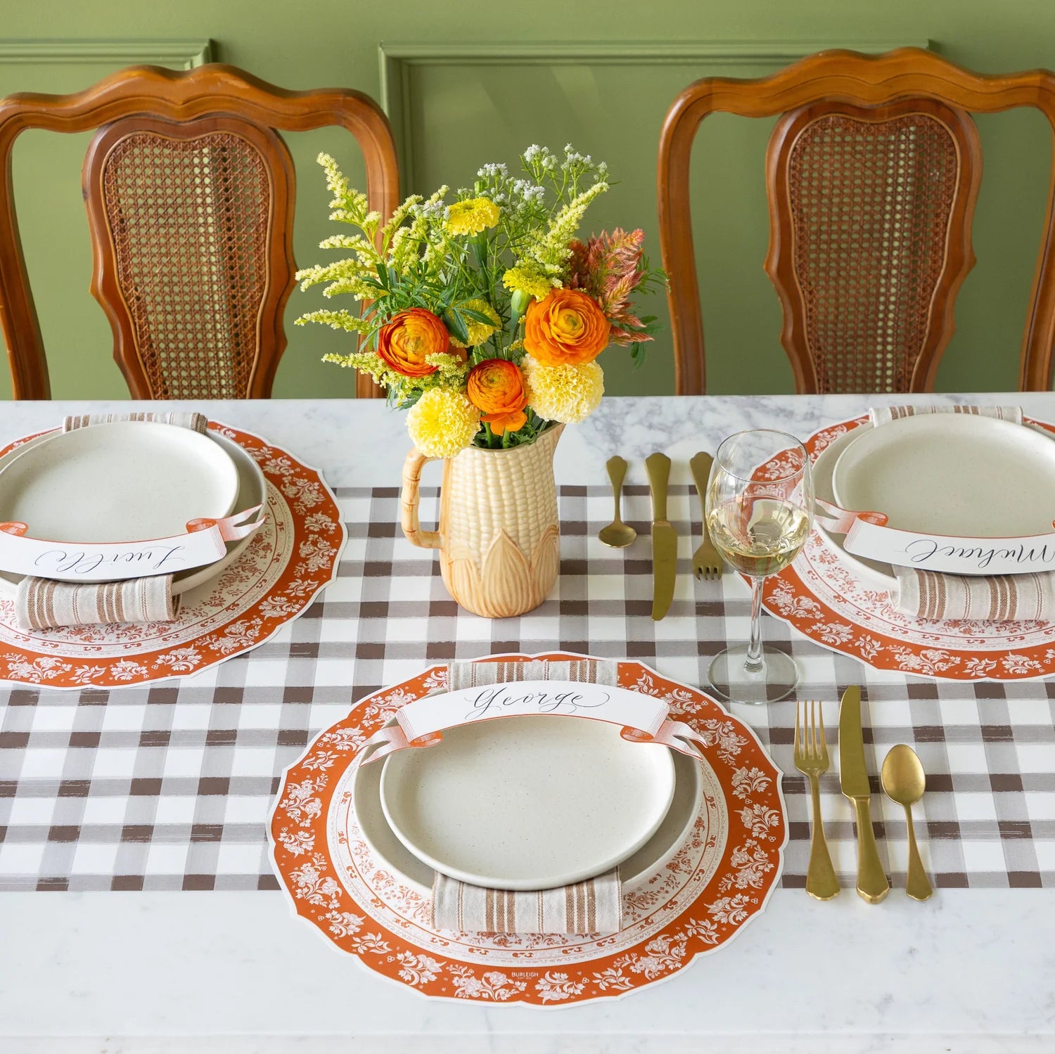 Die cut Pumpkin Regal Placemat
