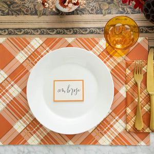 Orange Place Card
