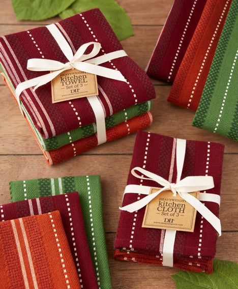 Set of Three Fall Kitchen towels