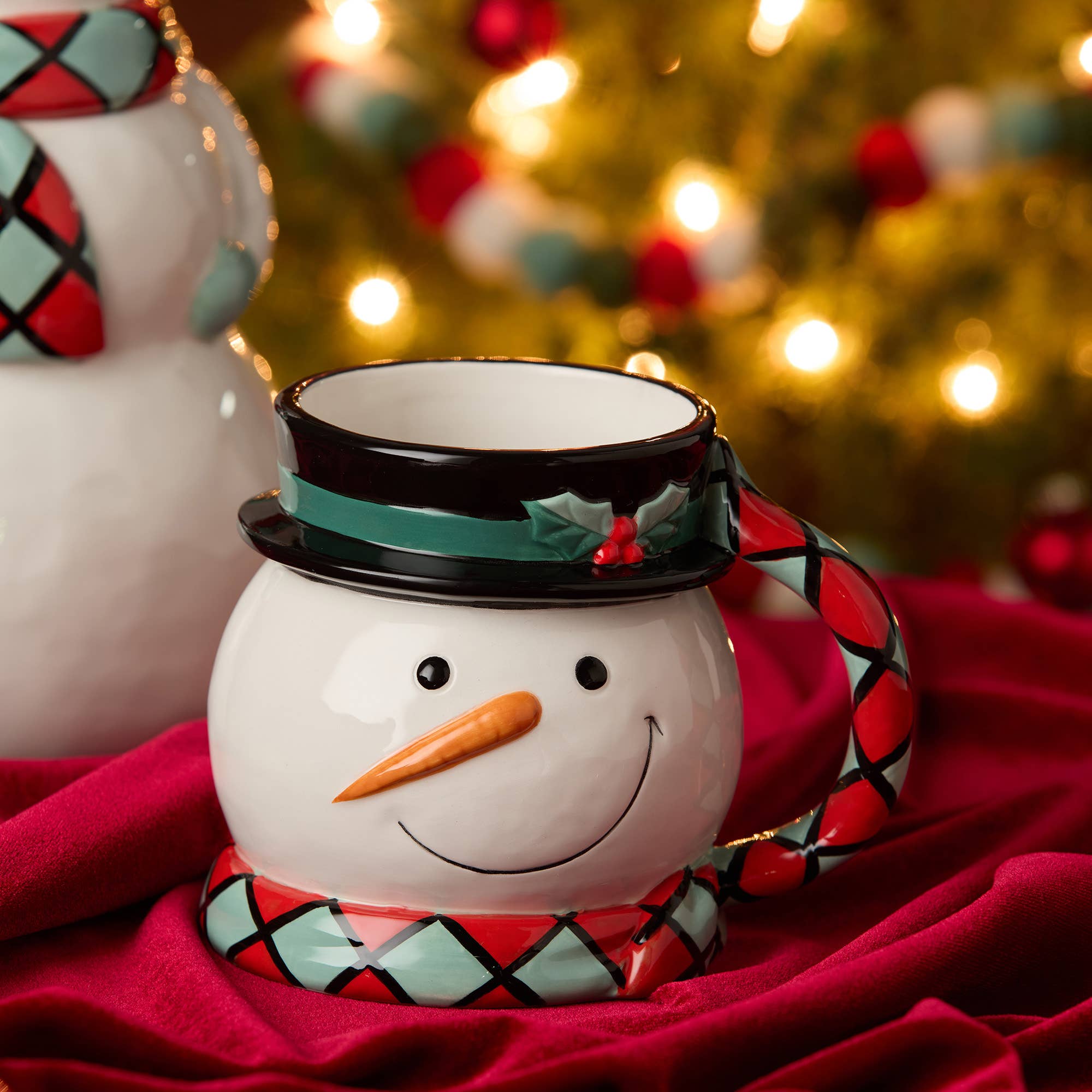 Christmas Whimsy Snowman 3-D Mug 18 oz.