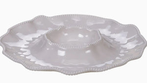 Perlette Cream Melamine Chip & Dip