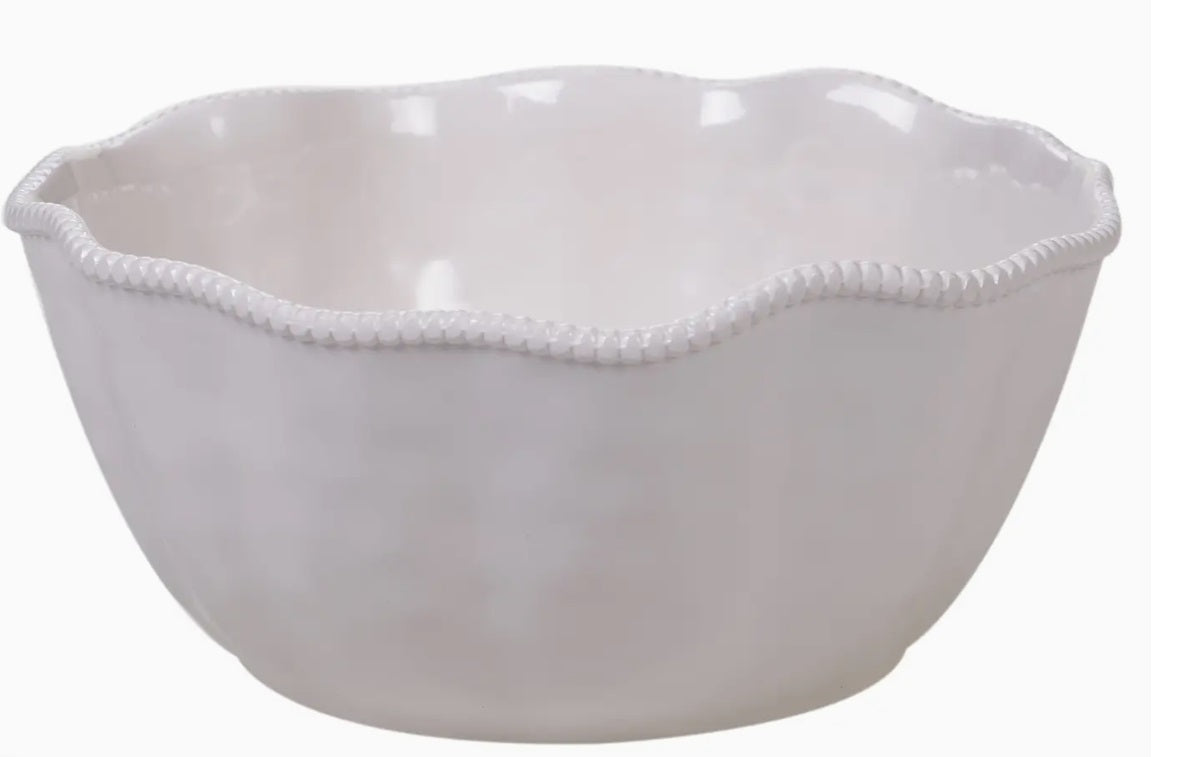 Perlette Cream Serving Bowl