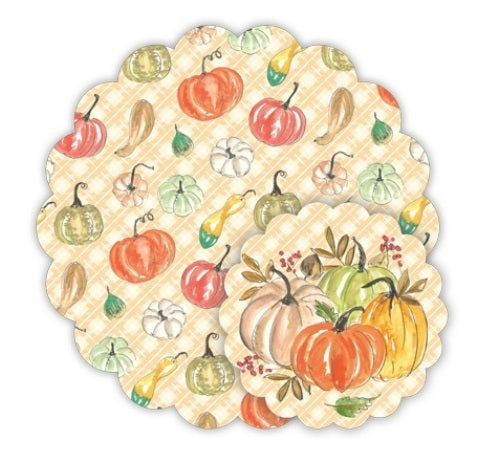 Doily Set-Assorted Pumpkins And Ghourds/Assorted Pumpkins