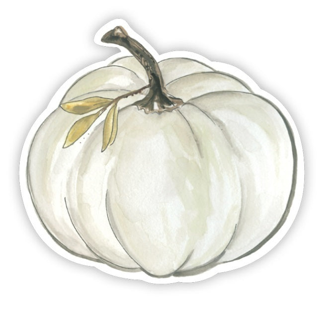 Die-Cut Accents-Handpainted Pumpkin White