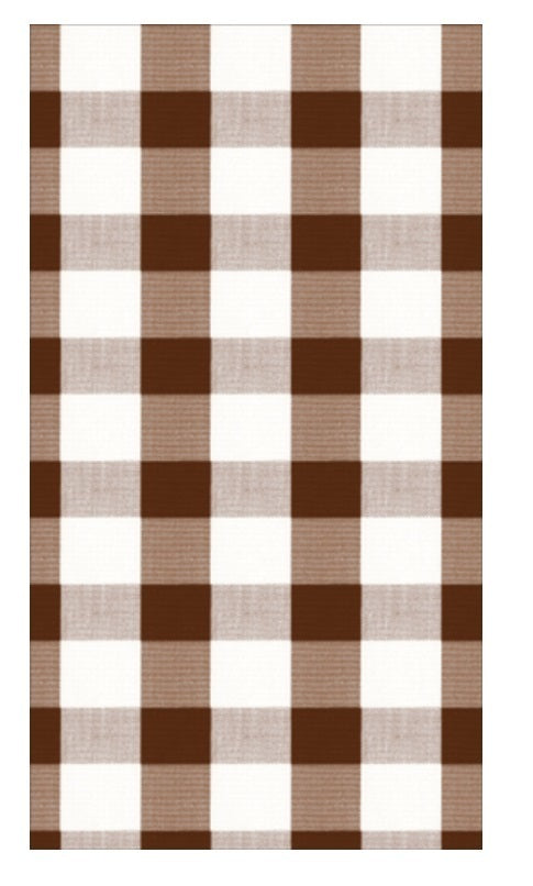 Gingham Chocolate Guest Towel