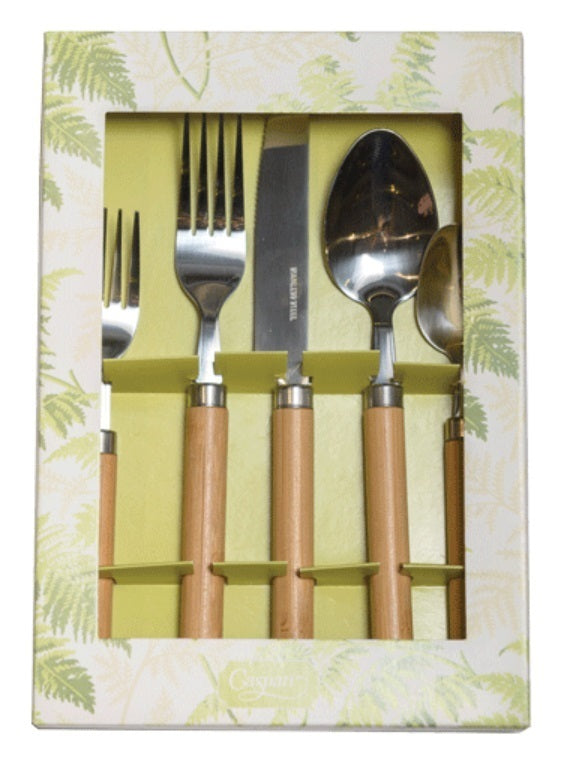 Wood Cutlery Set 5pc Natural