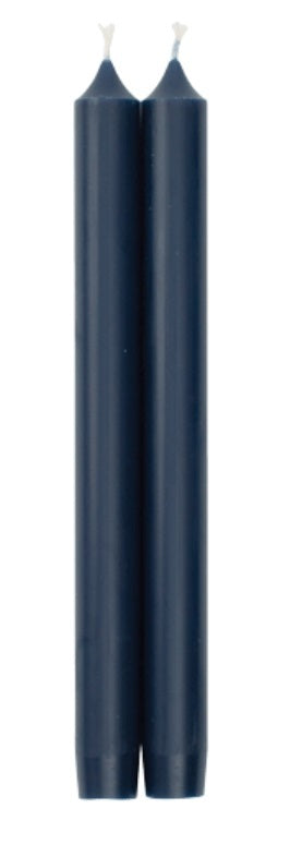 Marine Blue Candles Pair 10"