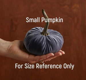 Handmade Small Green Velvet Pumpkin