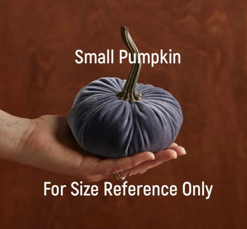 Handmade Small Green Velvet Pumpkin