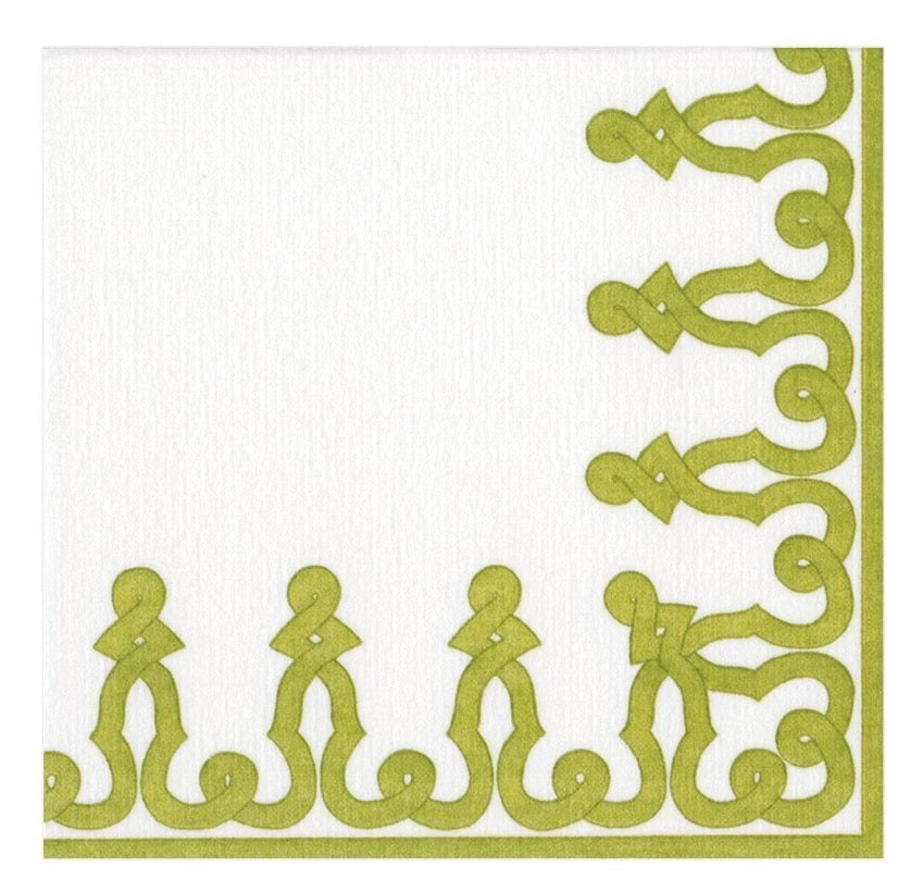 Moss Green Paper Linen Dinner Napkins