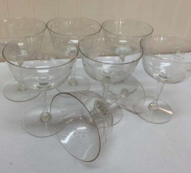 Set Of 7 Sherbert Glasses