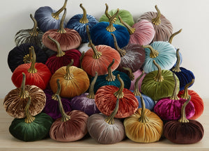 Burgundy Velvet Pumpkin Large