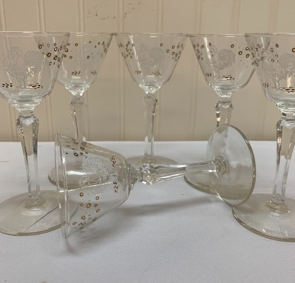 Drunken Chicken Long Stem Martini Glass S6