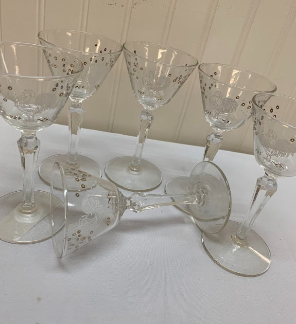 Drunken Chicken Long Stem Martini Glass S6