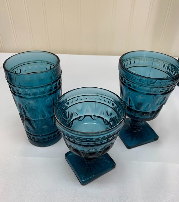 S4 Blue Park Lane Tumbler Glasses