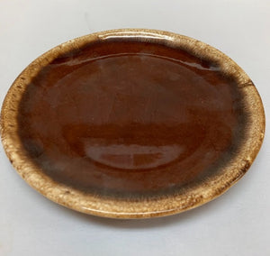 Hull Brown Drip Salad Plate