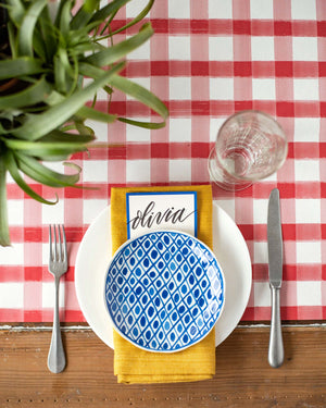 Red Check Table Runner