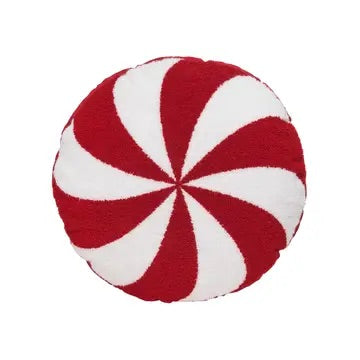 Christmas Peppermint Shaped Throw Pillow