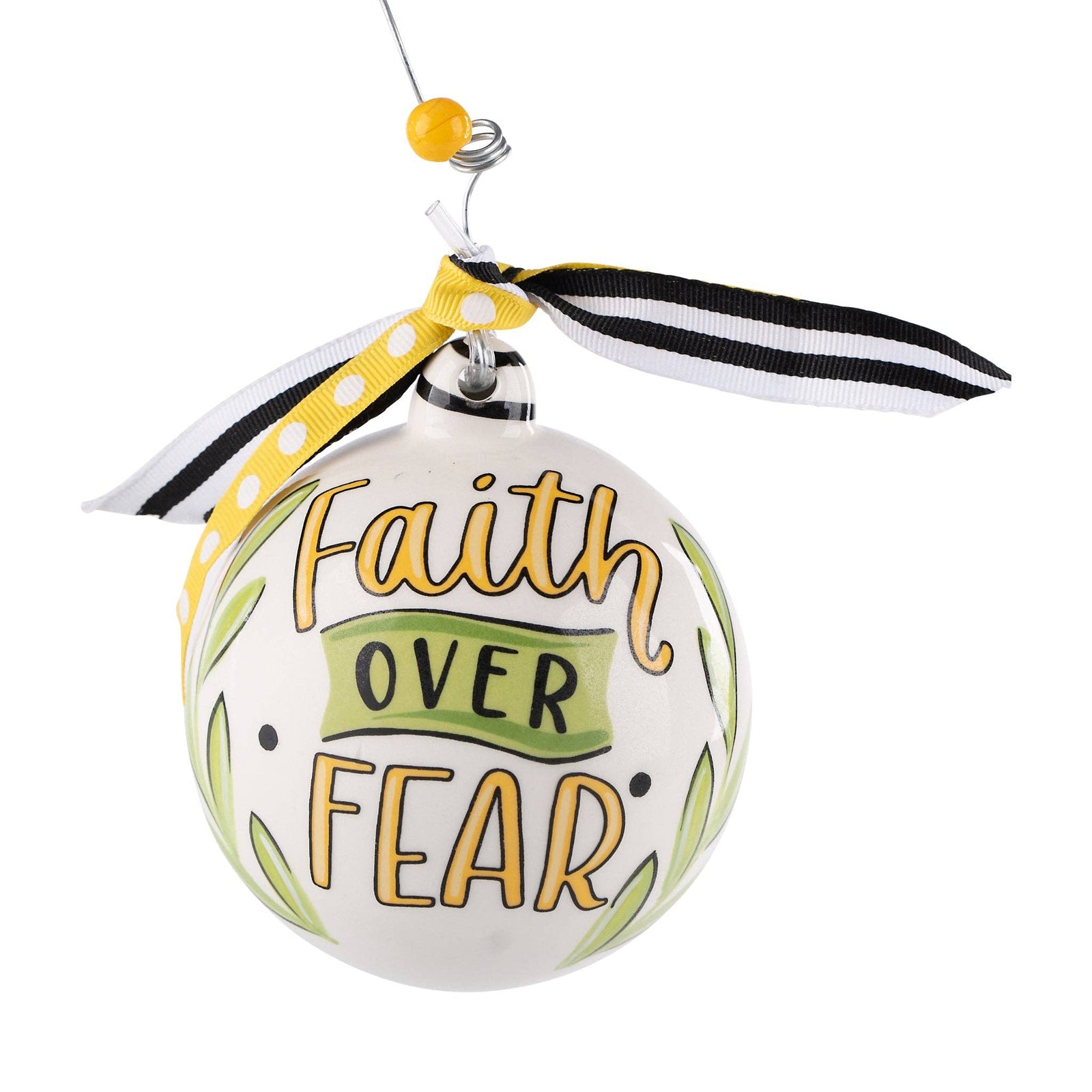 Faith Over Fear Sunflower Ornament