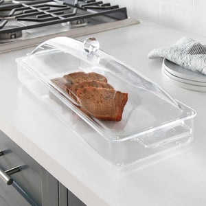 Huang Acrylic Clear Long Serving Tray with Handles