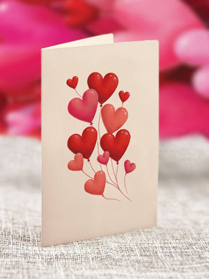 Mini Heart Balloons Mini Pop-up Greeting Cards