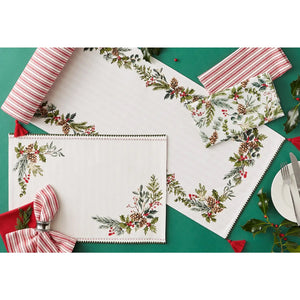 Boughs Of Holly Printed Placemat