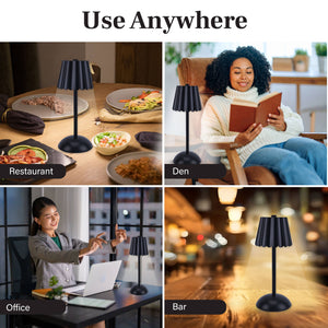 Bell + Howell By Design Rechargeable Scalloped Table Lamp