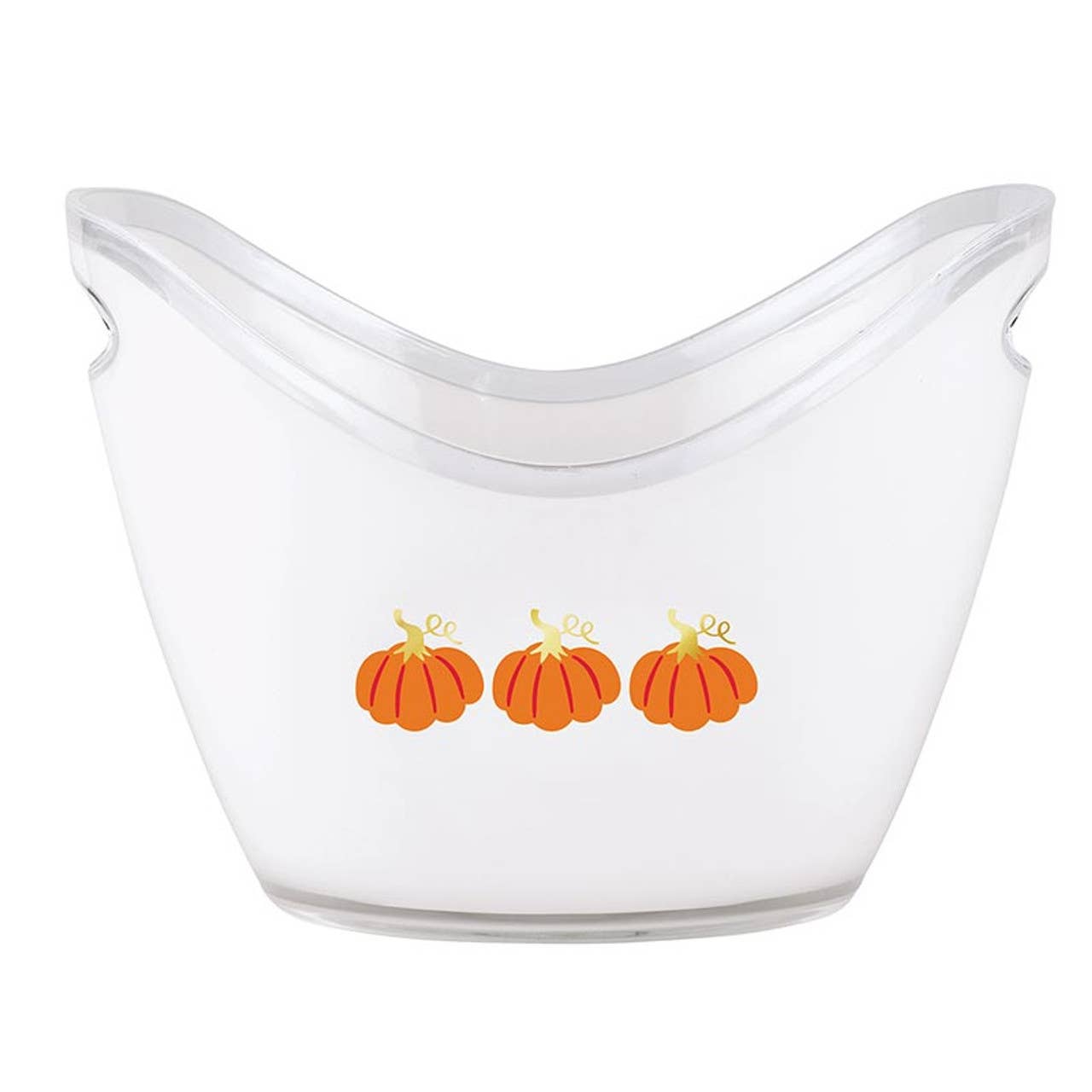 Acrylic Beverage Bucket - Pumpkins: Acrylic / 10.8 x 8 x 8"