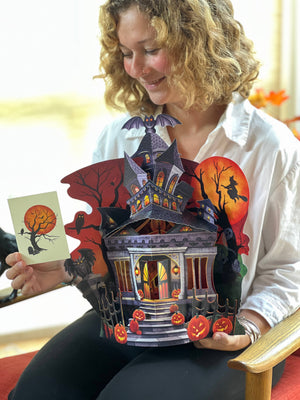 Haunted House Pop-up Greeting Cards