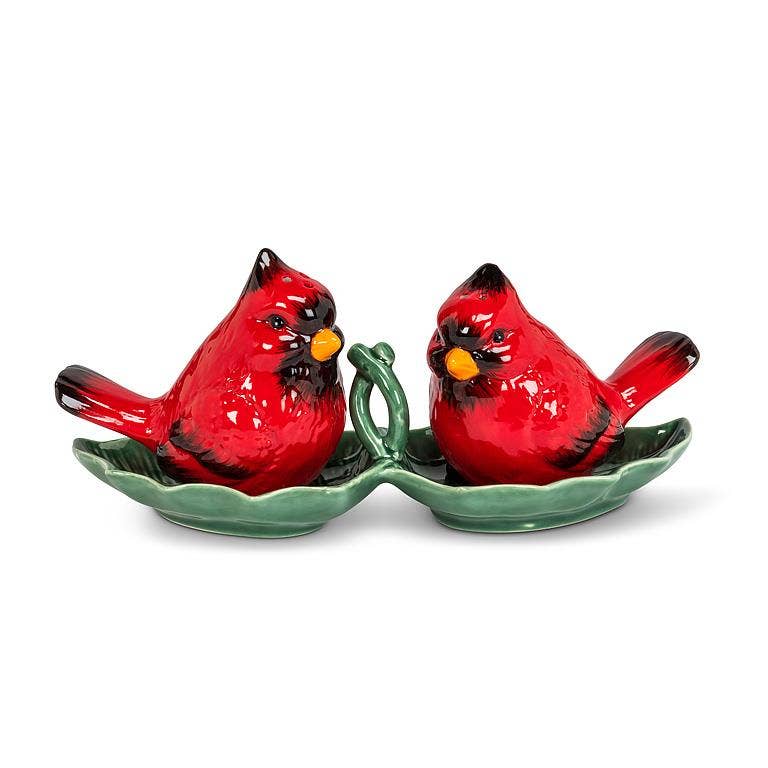 Cardinal Salt & Pepper on Tray-8"W