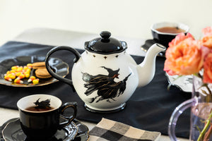 Halloween Witches Brew 40oz Teapot with Flying Witch