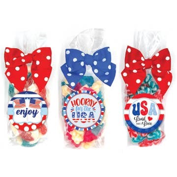 Candy Bags - USA / 4th of July Asst - Large - 12 Bags