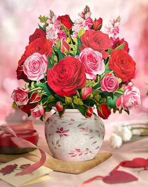 Blooming Roses Pop-up Greeting Cards