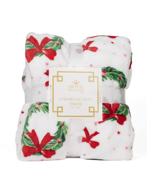 Clara Wreath Throw   Red/Green   50x60