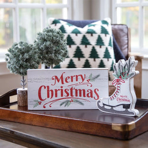 Merry Christmas Distressed Shiplap Look Box Sign