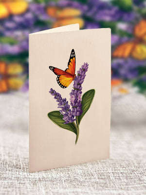 Lavender & Butterflies Pop-up Greeting Cards